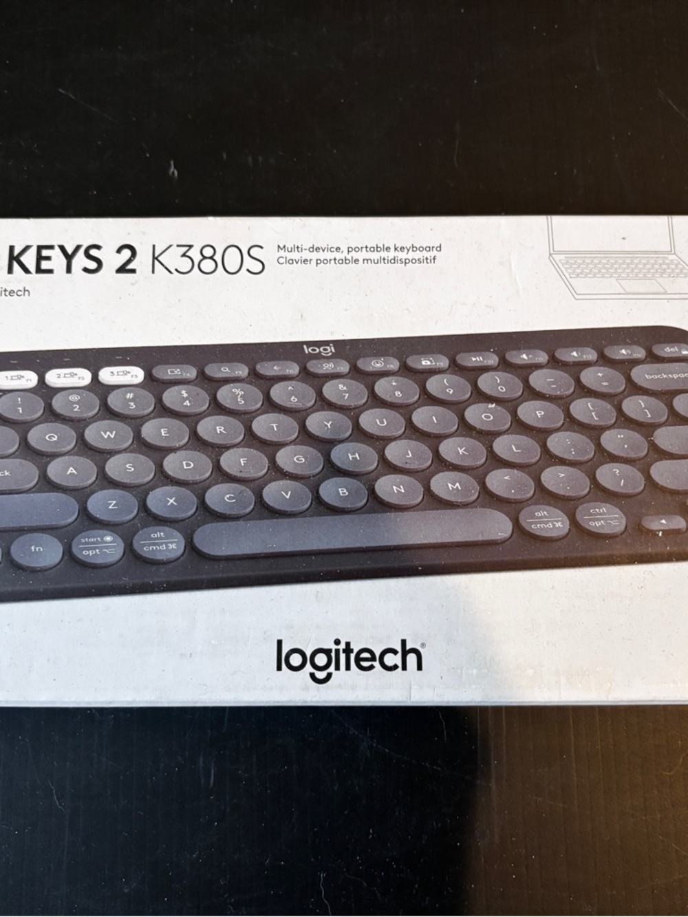 Logitech K380S Wireless Keyboard in Dark Gray